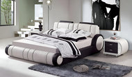 Exclusive Designed Stylish White Leather Bed / Lixra