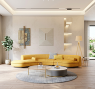 Exclusive Modern Circular Fabric Sofa Set / Lixra