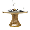 Solace Round Marble-Top Dining Table / Lixra