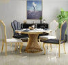 Solace Round Marble-Top Dining Table / Lixra