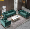 3-Pcs Luxurious Velvet Fabric Sofa Set / Lixra