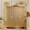 Antique Inspired European Style Leather Bed