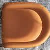 Set Of 6 Golden Finish Leather Dining Chairs / Lixra