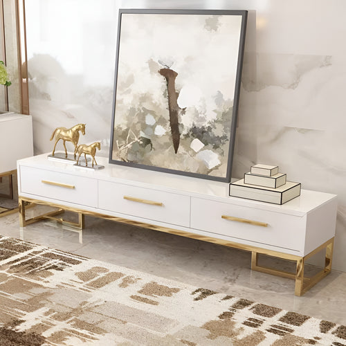 Glossy Modern Marble Top TV Stand / Lixra