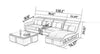 L-Shaped Multipurpose LED Leather Sectional Sofa / Lixra