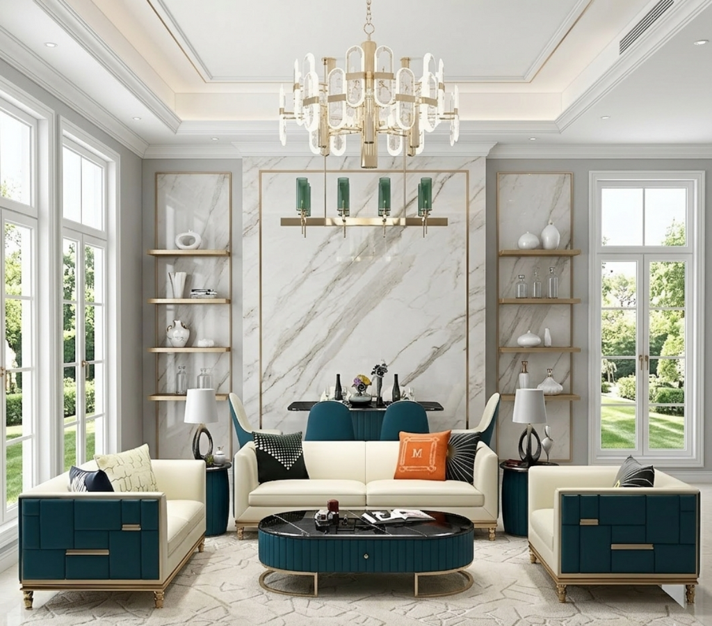 3-Pcs Leather Luxurious Sofa Set / Lixra