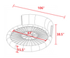 Smooth Grain Italian Modern Round Bed