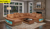 U-Shaped Sectional LED Leather Sofa / Lixra