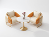 Modern Accent Chair With Leather Upholstery / Lixra