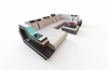 Sectional Fabric Sofa Set with LED / Lixra