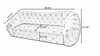 White Leather Tufted 3-Seater Sofa / Lixra