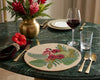 Beaded Flamingo Floral Placemat Set Of 2 / Lixra