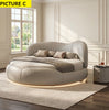 Luxurious Leather LED Modern Round Bed / Lixra