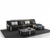 L-Shaped Multipurpose LED Leather Sectional Sofa / Lixra