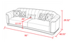 Modern 3-Pcs Leather Sofa Set