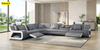 Modern Design Manual Recliner Leather Sofa / Lixra
