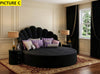 Waves Luxurious Velvet Round Bed / Lixra