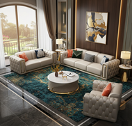 Luxurious Tufted Back Leather Sofa Set / Lixra