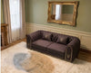 Luxurious Button Tufted Leather Sofa Set / Lixra