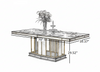 Wooden Finish Palatial Dining Table Set