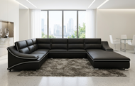 L-Shaped Elegance Leather Sectional Sofa / Lixra
