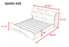 Contemporary Upholstered Leather Bed With Golden Accents