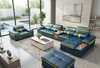Modish Comfy Leather Palatial Sectional Sofa Set / Lixra