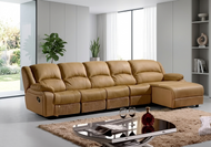 Power Recliner Leather Sectional Sofa