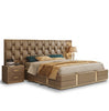 Elevated Luxury High-Headboard Leather Bed / Lixra