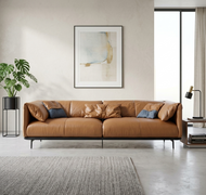 Luxurious 4-Seater Leather Sofa For Indoors / Lixra