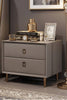 Opulent Design Golden Accented Leather Bed / Lixra