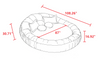 Italian Style Velvet Modern Round Bed
