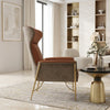 Modern Leather Upholstered Accent Chair / Lixra