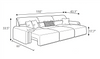 Chenille Fabric Upholstered Electric Sofa Bed