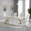 Luxurious Marble-Top Dining Table Set / Lixra
