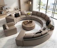 Circular Luxurious Leather Sofa Set / Lixra