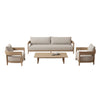 Modern Wooden Fabric Upholstered Outdoor Sofa Set / Lixra