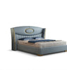 Elegant Leather Upholstered Bed with Wooden Structure / Lixra