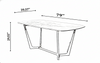 Matte Finish Marble Dining Table Set