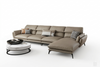 L-Shaped Minimalistic Leather Sectional Sofa Set / Lixra