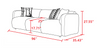 Elegant Design 3-Seater Fabric Sofa