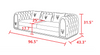 Luxurious Button Tufted Leather Sofa Set