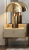 Creamy White Gold Plated Leather Bed / Lixra