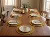 Elegant Gold Beaded Round Placemat Set Of 2 / Lixra