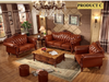 European Traditional Liville Leather Sofa Set 3+2+1 / Lixra