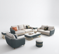Luxurious Leather Upholstery Sofa Set