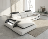 Contemporary Style Palatial Cozy Leather Sectional Sofa / Lixra
