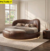 Luxurious Leather LED Modern Round Bed / Lixra