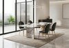 Modern Rectangular Marble-Top Dining Table Set / Lixra