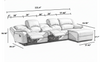 Power Recliner Leather Sectional Sofa